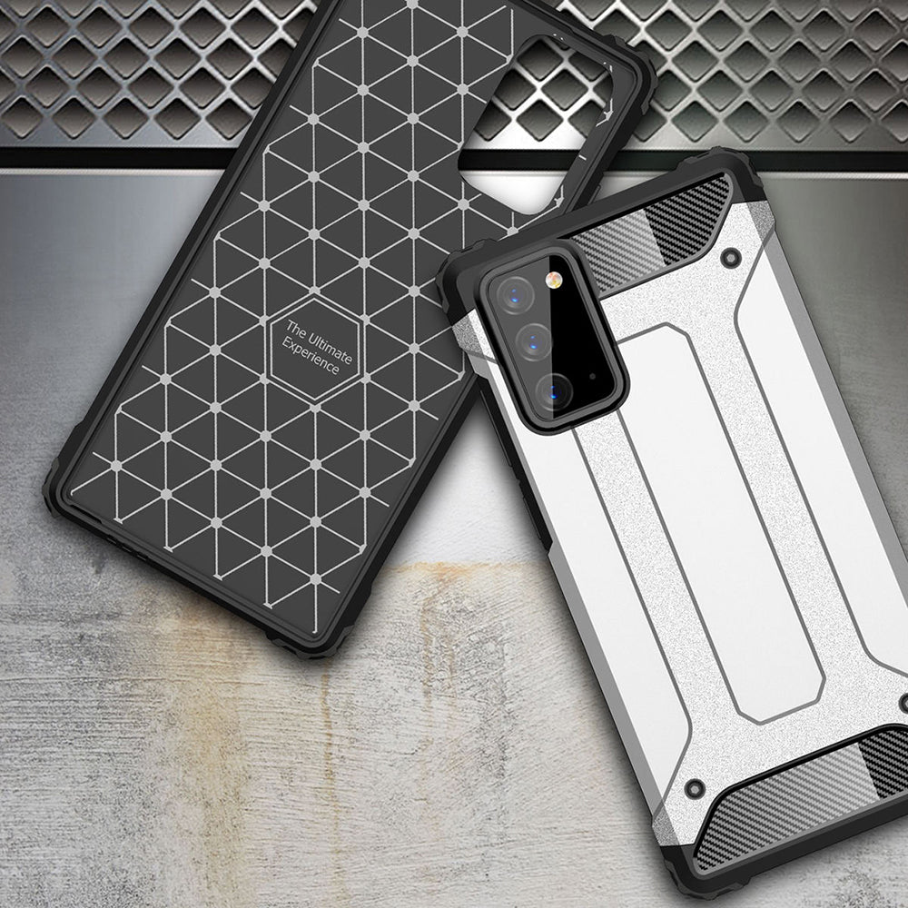 Coque pour Samsung Galaxy Note 20 5G N981 / Note 20 N980, Techsuit, Hybrid Armor, Noire
