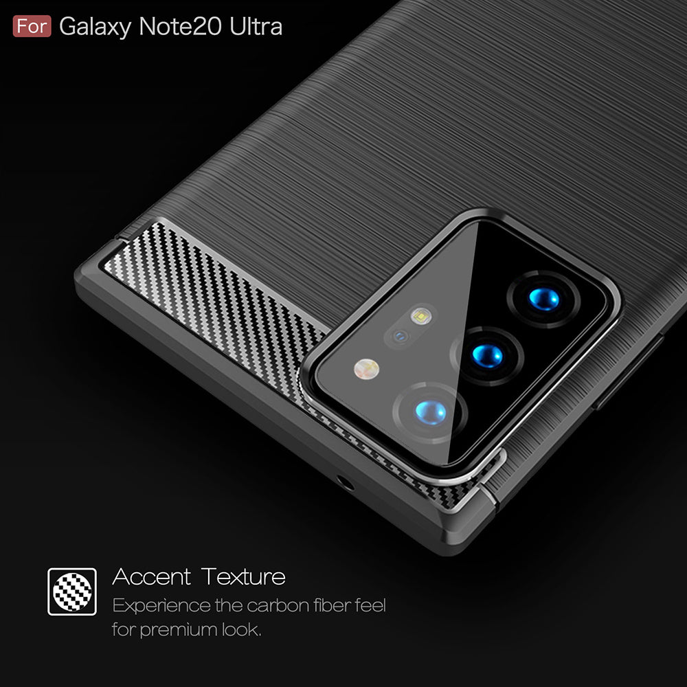 Coque pour Samsung Galaxy Note 20 Ultra 5G N986 / Note 20 Ultra N985, Techsuit, Carbone, Noire