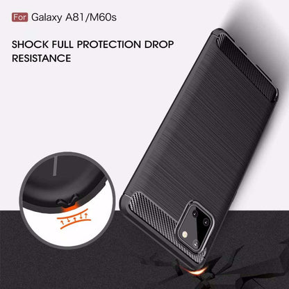 Coque pour Samsung Galaxy Note10 Lite N770, Techsuit, Carbone, Noire