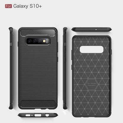 Case for Samsung Galaxy S10+ G975, Techsuit, Carbon, Black