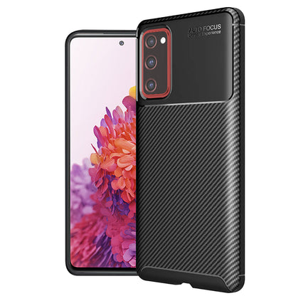Hülle für Samsung Galaxy S20 FE 2022 G781 / S20 FE 5G G781 / S20 FE G780, Techsuit, CarbonFiber, Schwarz