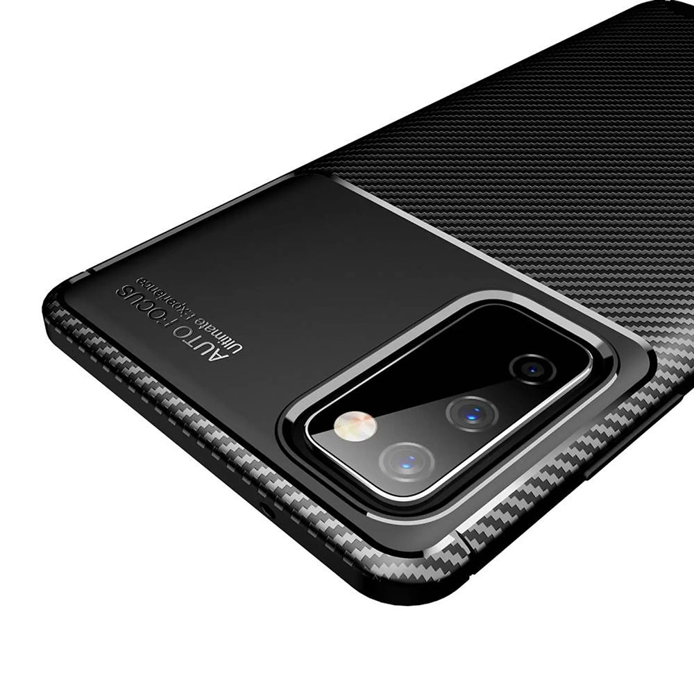 Hülle für Samsung Galaxy S20 FE 2022 G781 / S20 FE 5G G781 / S20 FE G780, Techsuit, CarbonFiber, Schwarz