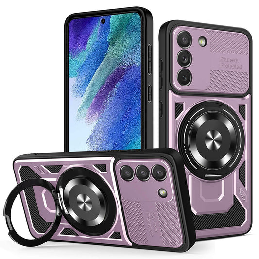 Hülle für Samsung Galaxy S21 FE 5G G990, Techsuit, RuggedCam, Lila