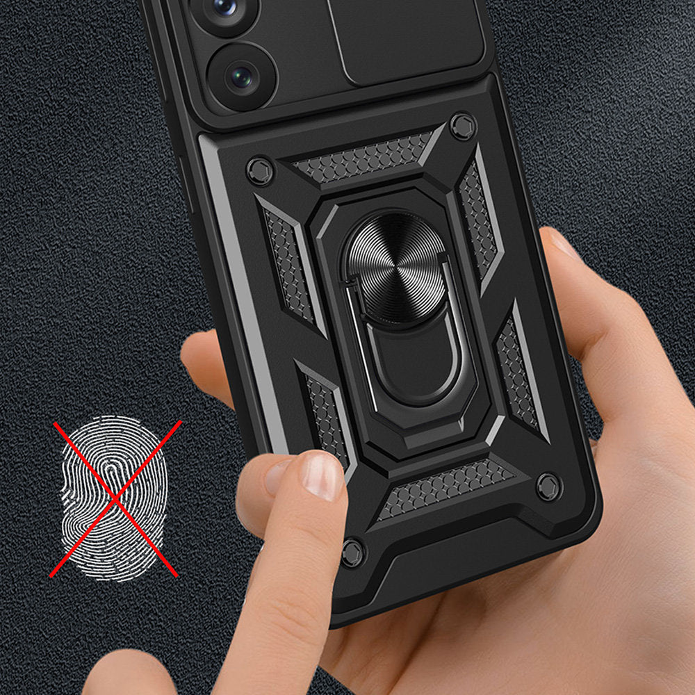 Coque pour Samsung Galaxy S22 5G S901, Techsuit, CamShield, Noire