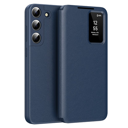 Coque pour Samsung Galaxy S22 5G S901, Techsuit, SmartView, Bleue