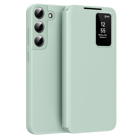Coque pour Samsung Galaxy S22 5G S901, Techsuit, SmartView, Vert