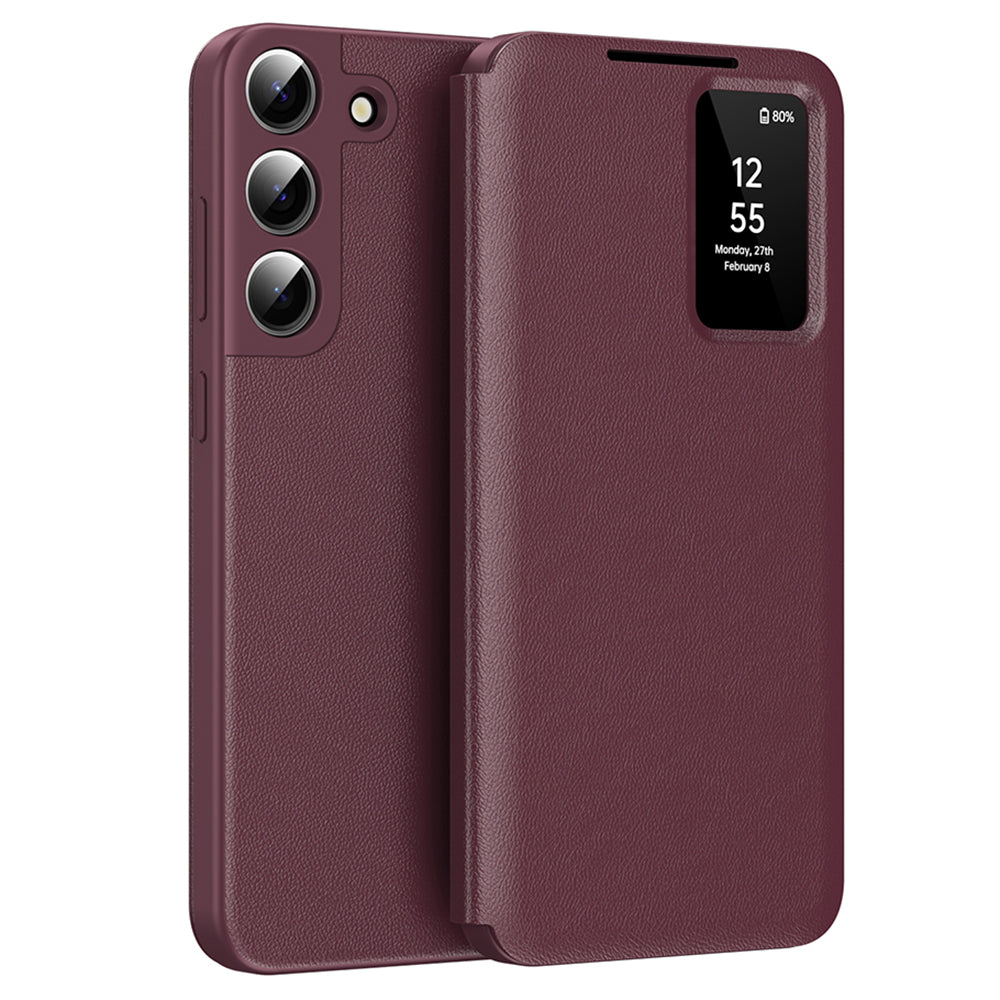 Hülle für Samsung Galaxy S22+ 5G S906, Techsuit, SmartView, Rot