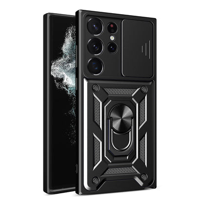 Case for Samsung Galaxy S22 Ultra 5G S908, Techsuit, CamShield, Black