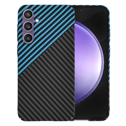 Coque pour Samsung Galaxy S23 FE S711, Techsuit, Carbonite FiberShell, Noir Bleu