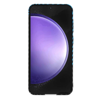 Coque pour Samsung Galaxy S23 FE S711, Techsuit, Carbonite FiberShell, Noir Bleu