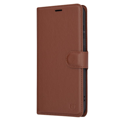 Coque pour Samsung Galaxy S23 FE S711, Techsuit, Leather Folio, Marron