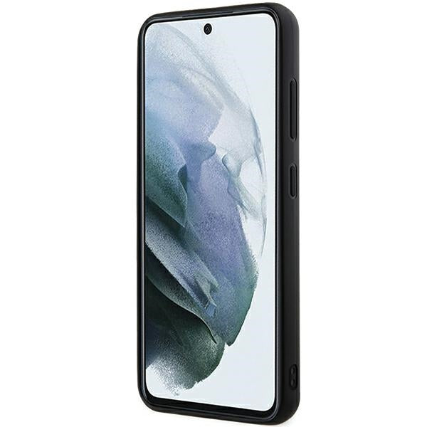 Étui pour Samsung Galaxy S23+ S916, Karl Lagerfeld, Logo Pailleté en Caoutchouc 3D, Noir