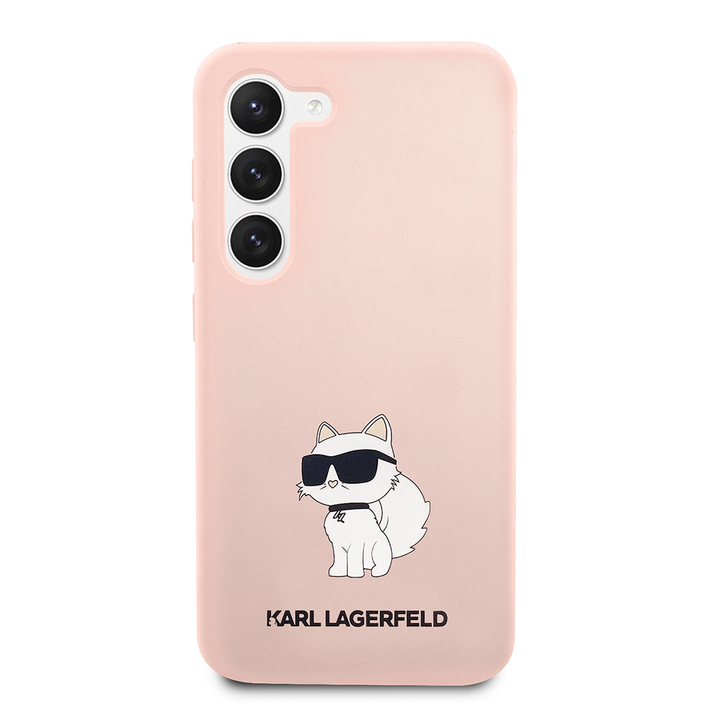 Hülle für Samsung Galaxy S23+ S916, Karl Lagerfeld, Silicone Choupette, Rosa