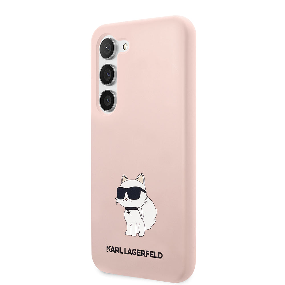 Hülle für Samsung Galaxy S23+ S916, Karl Lagerfeld, Silicone Choupette, Rosa