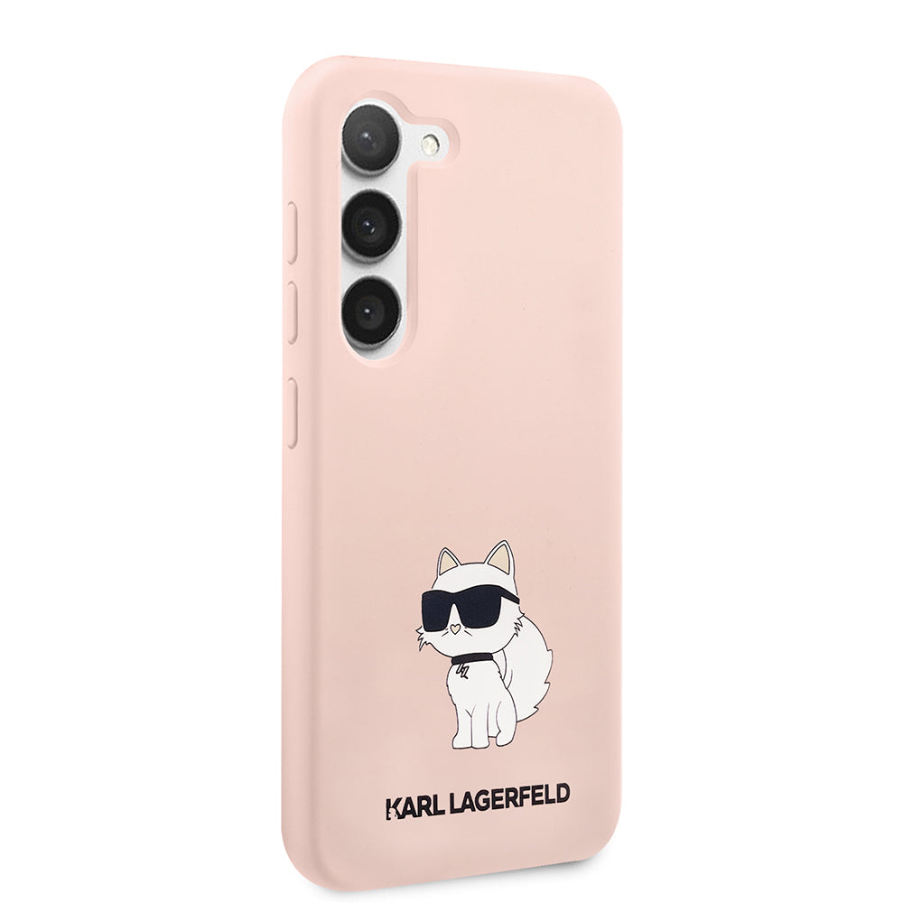 Hülle für Samsung Galaxy S23+ S916, Karl Lagerfeld, Silicone Choupette, Rosa