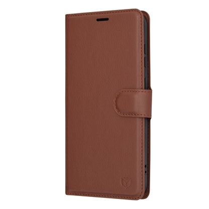 Coque pour Samsung Galaxy S23+ S916, Techsuit, Leather Folio, Marron