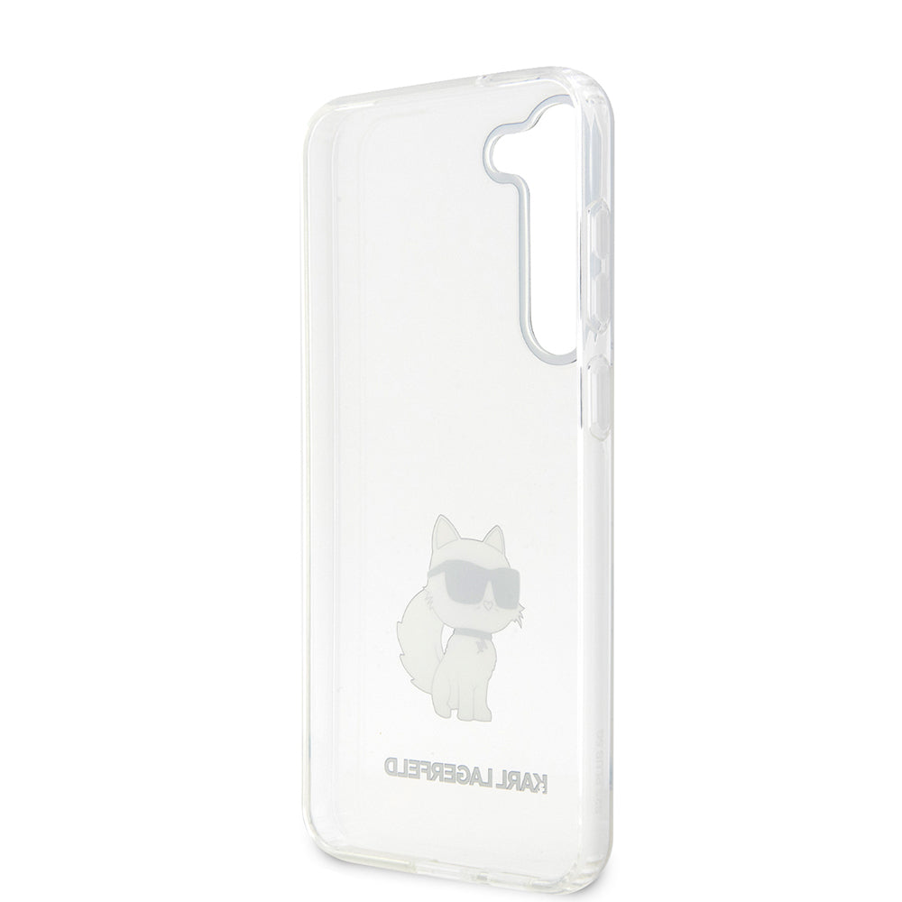 Étui pour Samsung Galaxy S23 S911, Karl Lagerfeld, Ikonik Choupette, Transparent