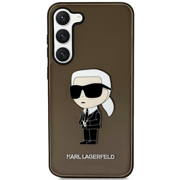 Étui pour Samsung Galaxy S23 S911, Karl Lagerfeld, Ikonik Karl, Noir