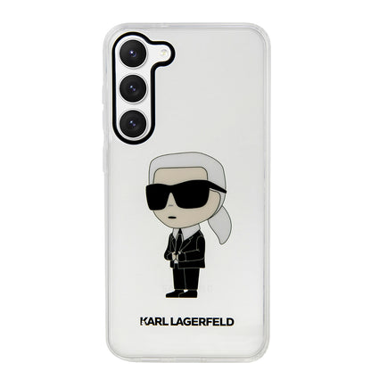 Étui pour Samsung Galaxy S23 S911, Karl Lagerfeld, Ikonik Karl, Transparent