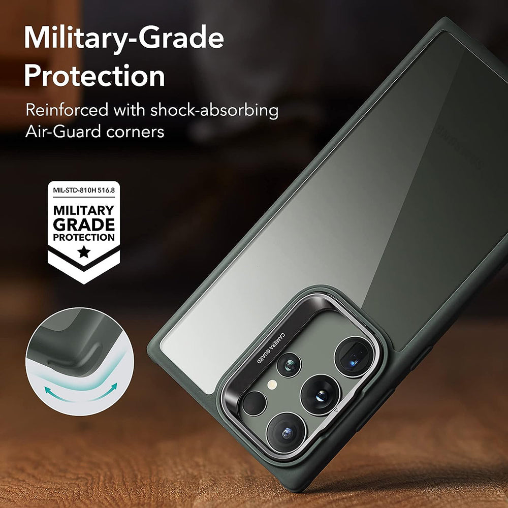 Étui pour Samsung Galaxy S23 Ultra S918, ESR, Classic Kickstand, Vert Transparent
