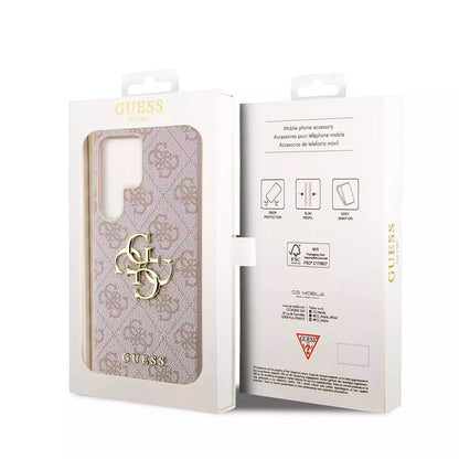 Étui pour Samsung Galaxy S23 Ultra S918, Guess, 4G Big Logo, Rose.