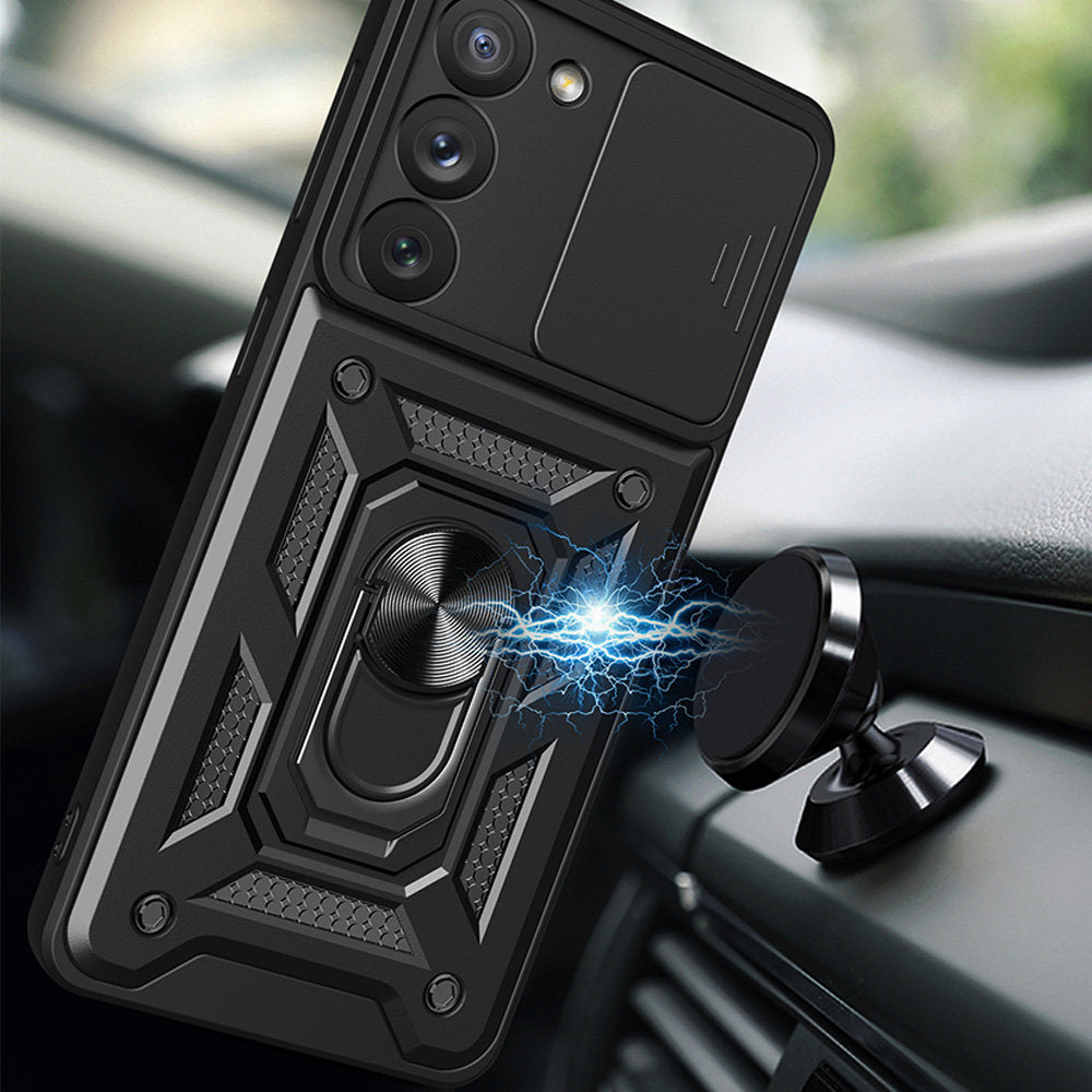 Coque pour Samsung Galaxy S23 Ultra S918, Techsuit, CamShield, Noire