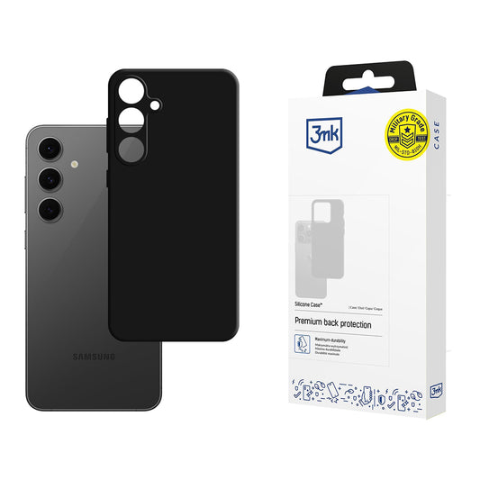 Hülle für Samsung Galaxy S24 FE S721, 3MK, Silikon, Schwarz