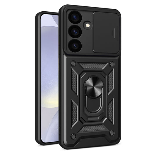 Hülle für Samsung Galaxy S24 FE S721, Techsuit, CamShield, Schwarz