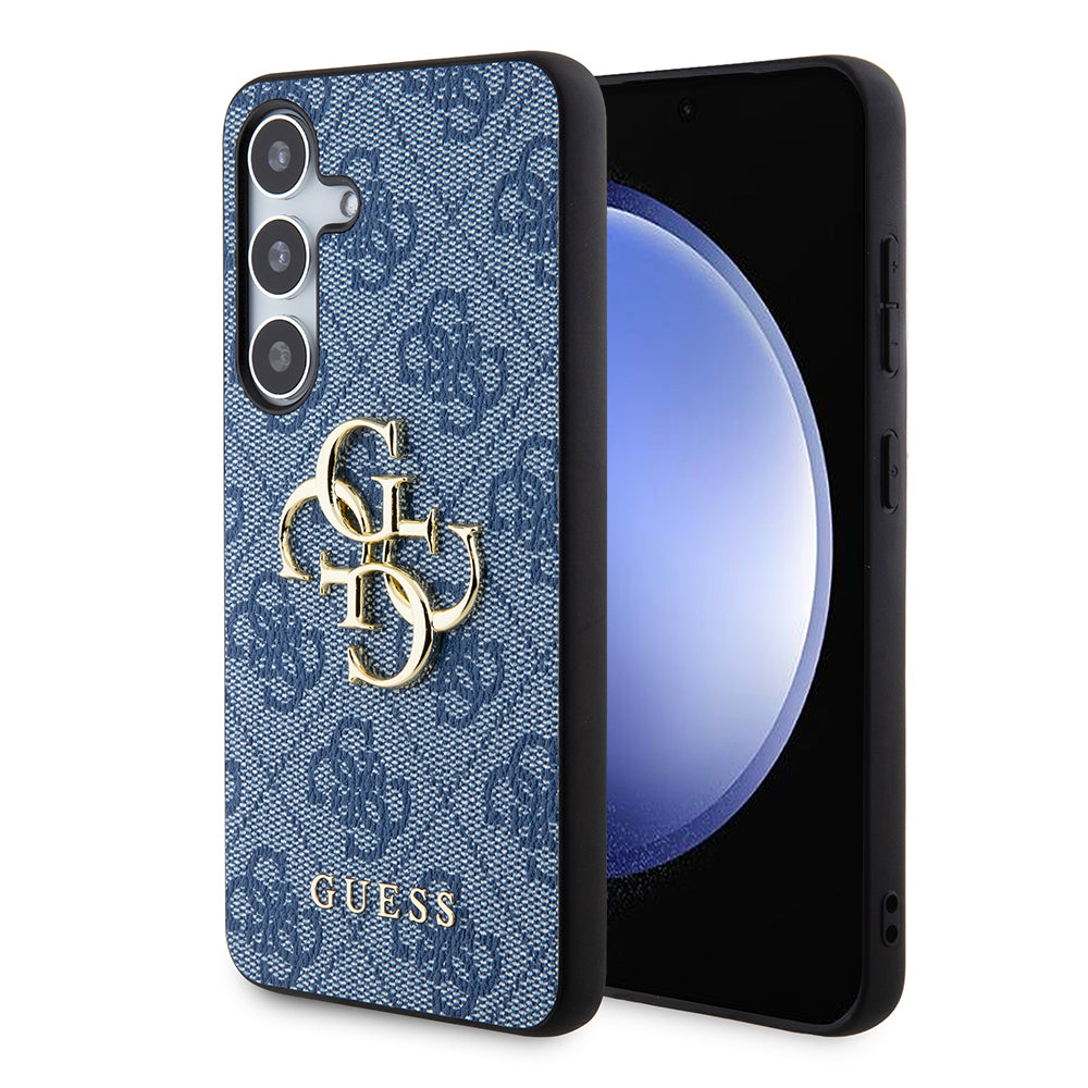 Étui pour Samsung Galaxy S24+ S926, Guess, 4G Big Logo, Bleu