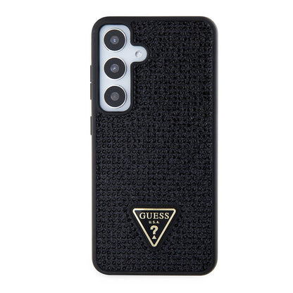 Hülle für Samsung Galaxy S24+ S926, Guess, Rhinestone Triangle Logo, Schwarz