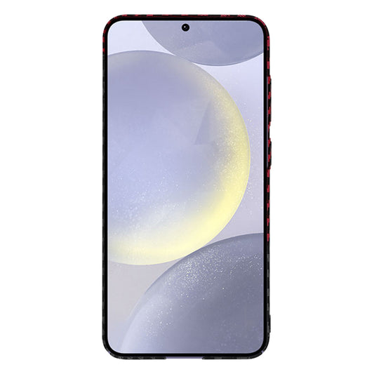 Coque pour Samsung Galaxy S24+ S926, Techsuit, Carbonite FiberShell, Noir Rouge