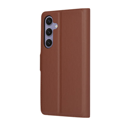 Hülle für Samsung Galaxy S24+ S926, Techsuit, Leder-Folio, Braun