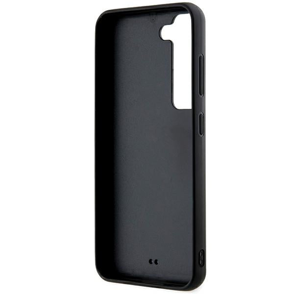 Étui pour Samsung Galaxy S24 S921, Karl Lagerfeld, Logo Pailleté en Caoutchouc 3D, Noir