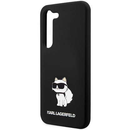 Étui pour Samsung Galaxy S24 S921, Karl Lagerfeld, Silicone Choupette NFT, Noir