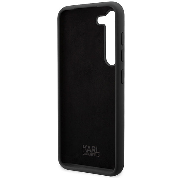 Étui pour Samsung Galaxy S24 S921, Karl Lagerfeld, Silicone Choupette NFT, Noir