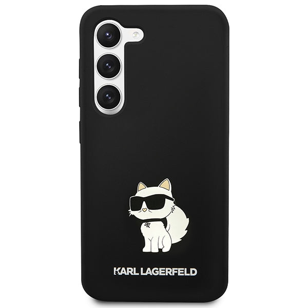 Étui pour Samsung Galaxy S24 S921, Karl Lagerfeld, Silicone Choupette NFT, Noir