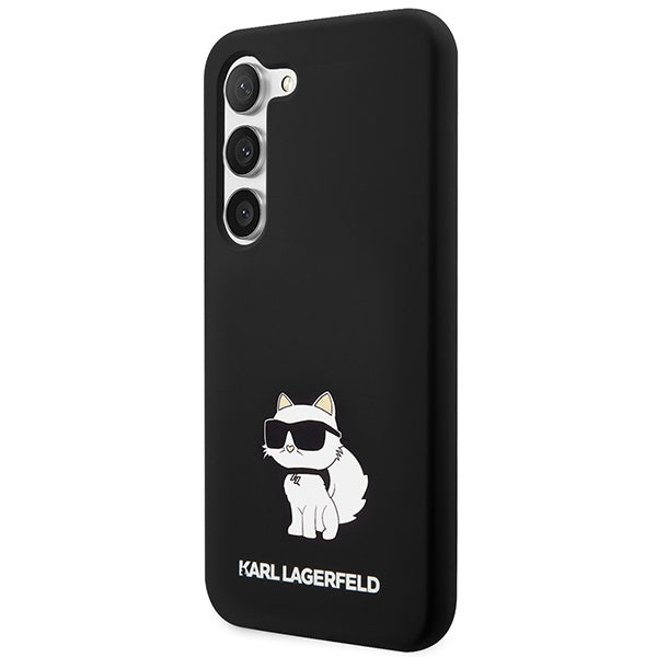 Étui pour Samsung Galaxy S24 S921, Karl Lagerfeld, Silicone Choupette NFT, Noir