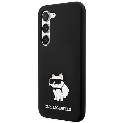 Étui pour Samsung Galaxy S24 S921, Karl Lagerfeld, Silicone Choupette NFT, Noir