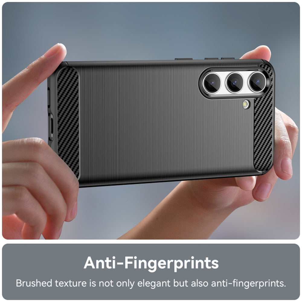 Hülle für Samsung Galaxy S24 S921, Techsuit, Carbon, Schwarz