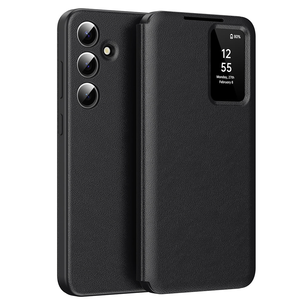 Case for Samsung Galaxy S24 S921, Techsuit, SmartView, Black