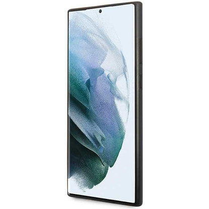 Hülle für Samsung Galaxy S24 Ultra S928, Guess, 4G Metal Gold Logo, Schwarz