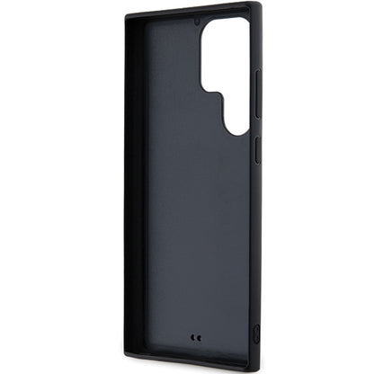 Étui pour Samsung Galaxy S24 Ultra S928, Karl Lagerfeld, Logo Pailleté en Caoutchouc 3D, Noir