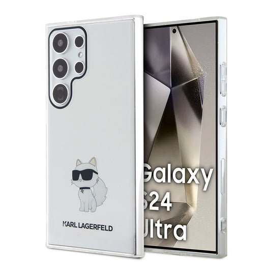 Étui pour Samsung Galaxy S24 Ultra S928, Karl Lagerfeld, IML Luxury Choupette, Transparent