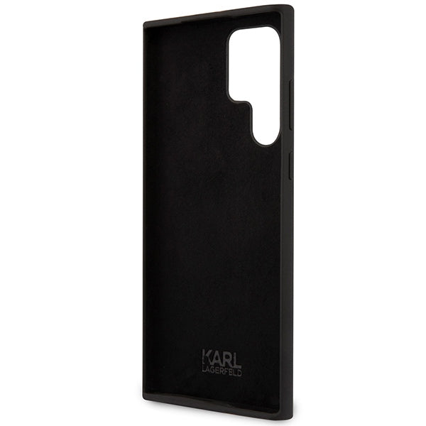 Hülle für Samsung Galaxy S24 Ultra S928, Karl Lagerfeld, Silicone Choupette NFT, Schwarz