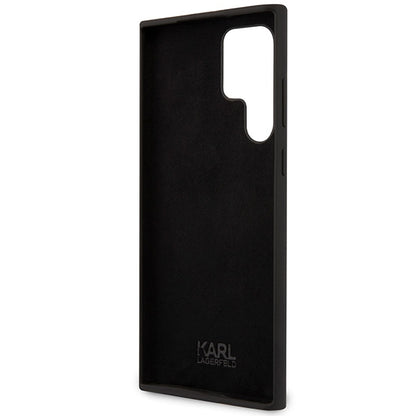 Hülle für Samsung Galaxy S24 Ultra S928, Karl Lagerfeld, Silicone Choupette NFT, Schwarz