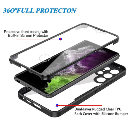 Hülle für Samsung Galaxy S24 Ultra S928, Techsuit, ColorVerse 360, Schwarz