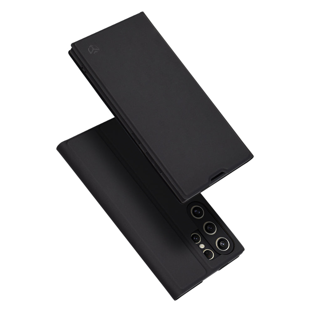 Coque pour Samsung Galaxy S24 Ultra S928, Techsuit, Magskin Book, Noire