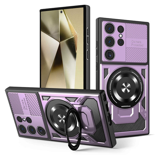 Coque pour Samsung Galaxy S24 Ultra S928, Techsuit, RuggedCam, Violet