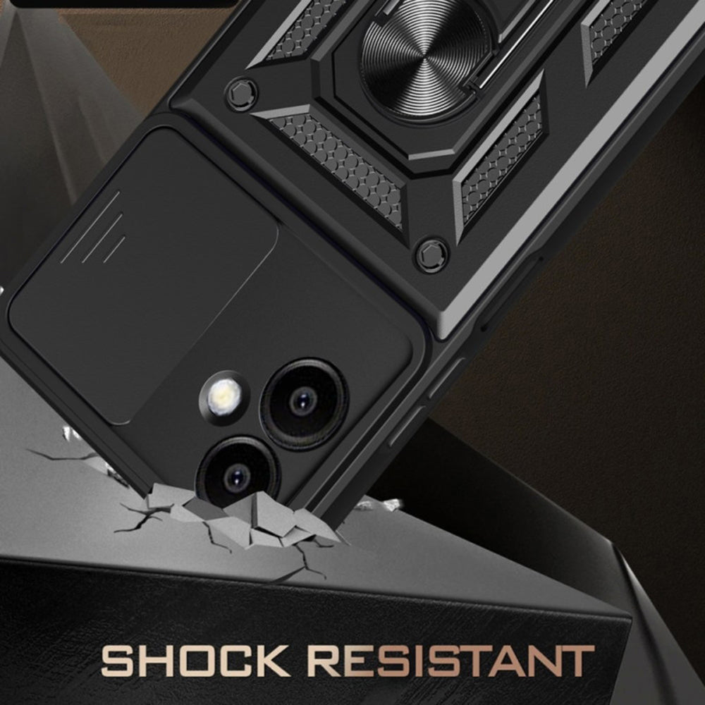 Coque pour Samsung Galaxy S25 Edge S937, Techsuit, CamShield, Noire