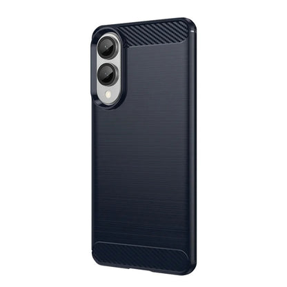 Coque pour Samsung Galaxy S25 Edge S937, Techsuit, Carbone, Bleue
